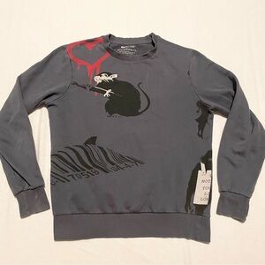 Brandalised Eleven Paris Banksy Grey Sweatshirt Small